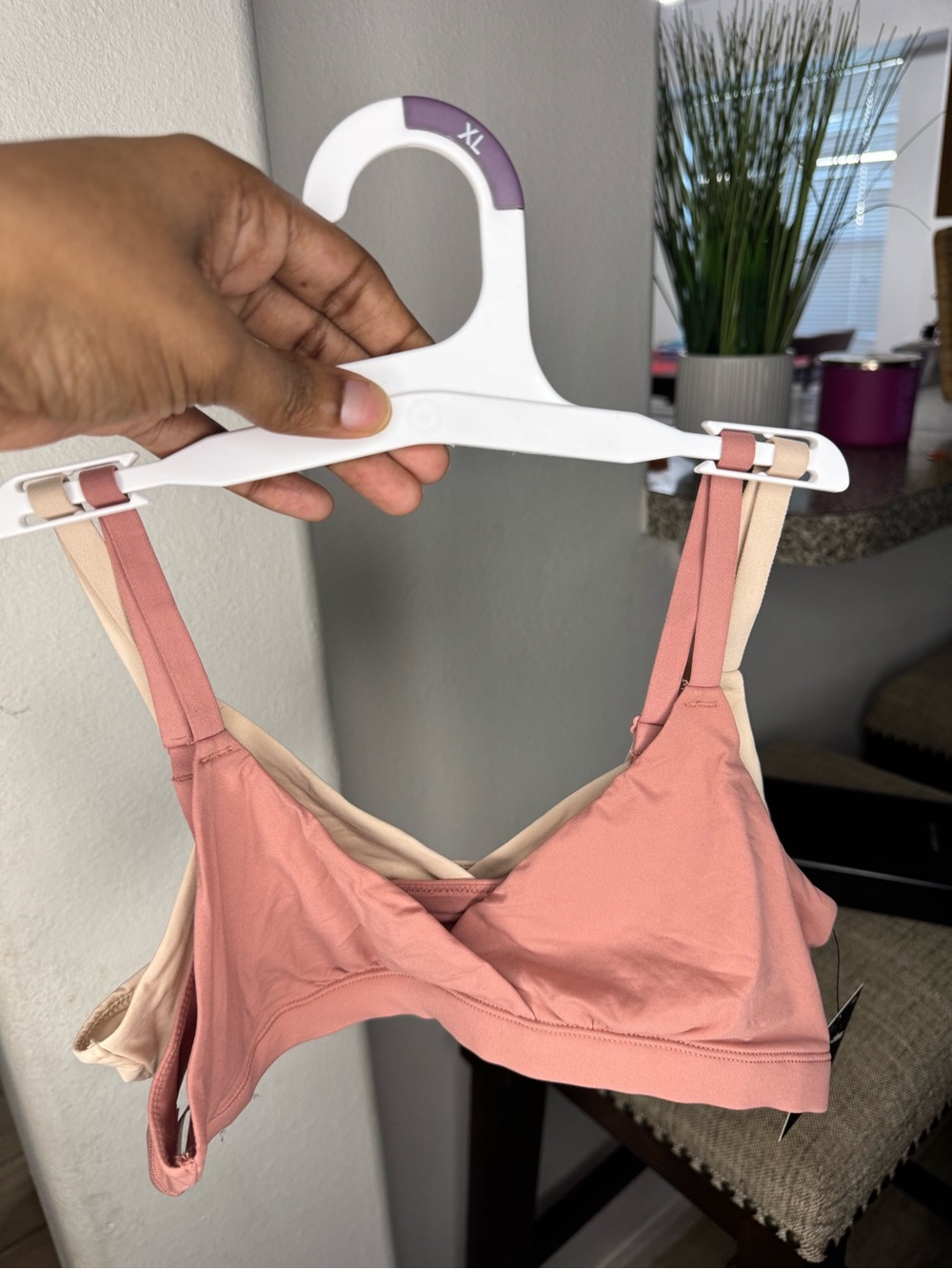 art class Wireless Bralette in Dusty Rose & Nude
